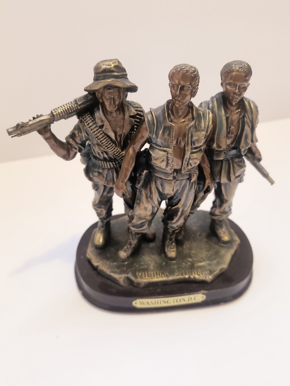 Vintage The Three Servicemen Vietnam Soldiers Statue Washington DC Souvenir